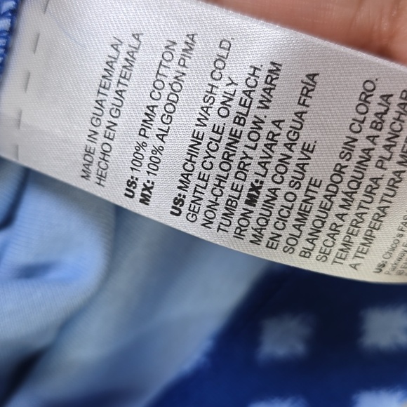 Chico's Cool Check Everyday  Blue and White Tee Size Mediun NwT. - Picture 9 of 9